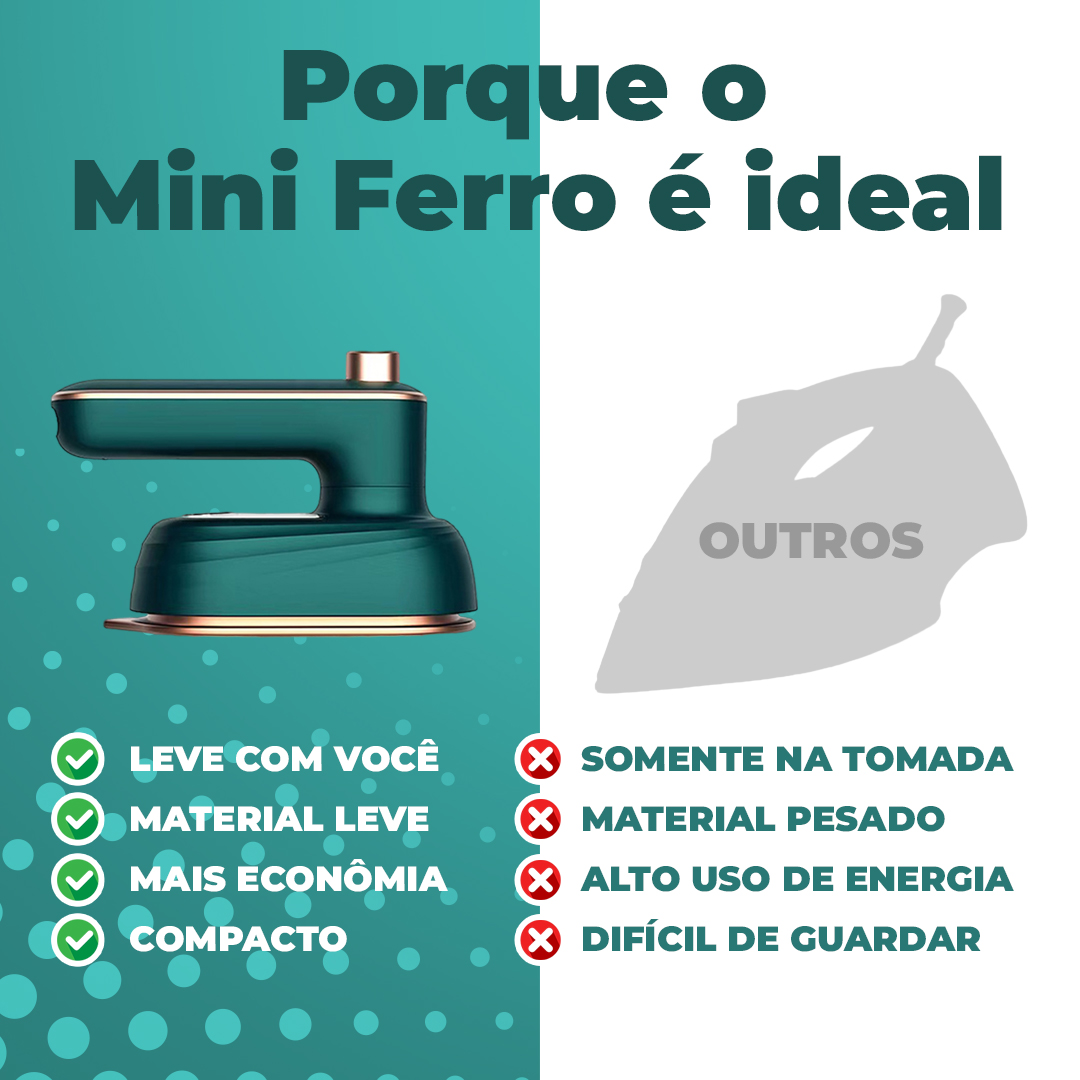 Mini Ferro Portátil a Vapor Facilit®️